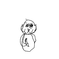 monkey with banana drawing by guest-e3rsy4k3s in Artbitrator