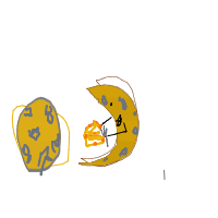 moon eating cheese drawing by adyyf in Artbitrator