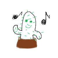 dancing cactus drawing by hellos in Artbitrator