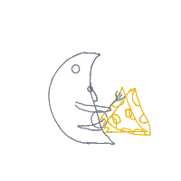 moon eating cheese drawing by guest-hmfztgww9 in Artbitrator