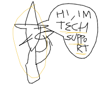 wizard tech support drawing by iiioo in Artbitrator