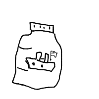 ship in bottle drawing by vanix in Artbitrator