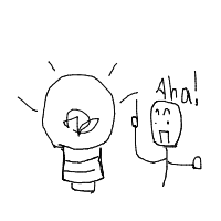 light bulb moment drawing by johannaclydeeeee in Artbitrator