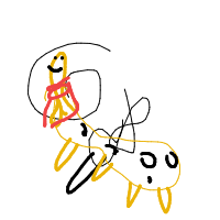giraffe with scarf drawing by guest-7cgi7j7xb in Artbitrator