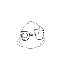 rock with sunglasses drawing by guest-t0uvmfs1k in Artbitrator
