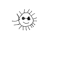 sun wearing sunglasses drawing by guest-wiw3iwwdd in Artbitrator