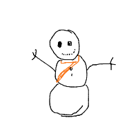 waving snowman drawing by guest-w4y4on2e4 in Artbitrator