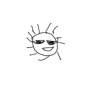 sun wearing sunglasses drawing by sakthi in Artbitrator