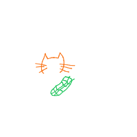 cat vs cucumber drawing by guest-9je3nbuek in Artbitrator