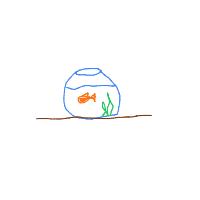 fish in bowl drawing by guest-9je3nbuek in Artbitrator