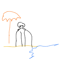 vampire at beach drawing by vane in Artbitrator