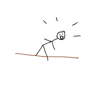 person falling over drawing by vane in Artbitrator