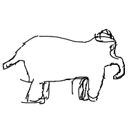 elephant with a hat drawing by iefka in Artbitrator