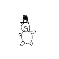 bear with a hat drawing by guest-kkyv6kjzd in Artbitrator