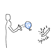 throwing water balloon drawing by guest-kkyv6kjzd in Artbitrator