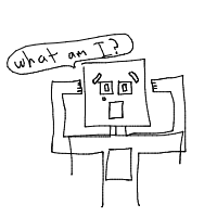 robot having existential crisis drawing by kevin in Artbitrator