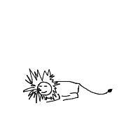 sleeping lion drawing by kevin in Artbitrator