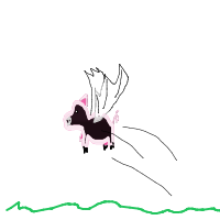 when pigs fly drawing by adyyf in Artbitrator
