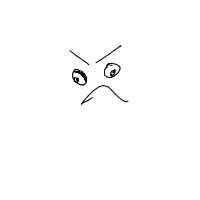 angry face drawing by stella in Artbitrator