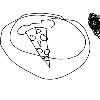 pizza slice drawing by stella in Artbitrator