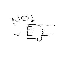thumbs down drawing by alero in Artbitrator