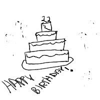 birthday cake drawing by alero in Artbitrator