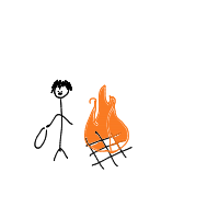 caveman discovering fire drawing by guest-s7zyx1imz in Artbitrator