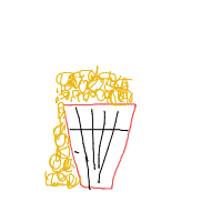 popcorn overflowing drawing by guest-6fjv3zaua in Artbitrator