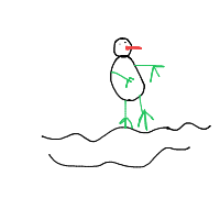 waving snowman drawing by nandy in Artbitrator