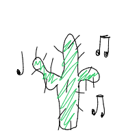 dancing cactus drawing by guest-j9rpzrptc in Artbitrator