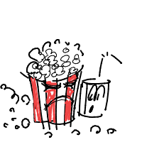 popcorn overflowing drawing by guest-96kuugg1x in Artbitrator