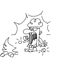 caveman discovering fire drawing by guest-96kuugg1x in Artbitrator