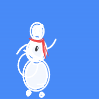 waving snowman drawing by guest-oese5r6tz in Artbitrator
