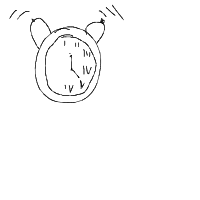 alarm clock ringing drawing by adzwinz123 in Artbitrator