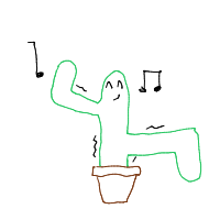 dancing cactus drawing by guest-44z1v21dh in Artbitrator