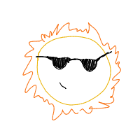 sun wearing sunglasses drawing by guest-44z1v21dh in Artbitrator