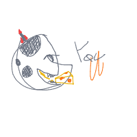 moon eating cheese drawing by guest-44z1v21dh in Artbitrator