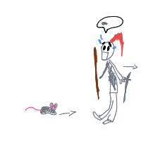 knight afraid of mouse drawing by guest-44z1v21dh in Artbitrator