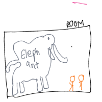 elephant in room drawing by guest-b2do6scxd in Artbitrator