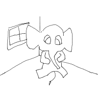 elephant in room drawing by shaolongbao in Artbitrator