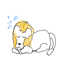sleeping lion drawing by guest-jryg93q1o in Artbitrator