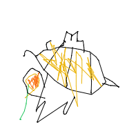 bee carrying flower drawing by guest-01vln4gjj in Artbitrator