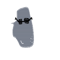 rock with sunglasses drawing by adzwinz123 in Artbitrator