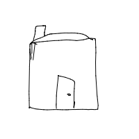 house with chimney drawing by wafflez in Artbitrator