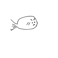 grumpy fish drawing by adzwinz123 in Artbitrator