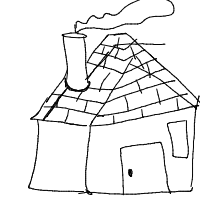 house with chimney drawing by guest-uhfupbd32 in Artbitrator
