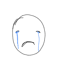 sad face drawing by jackpotter in Artbitrator