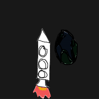 rocket ship drawing by ember in Artbitrator