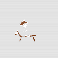 cowboy on tiny horse drawing by guest-8joo0tqur in Artbitrator