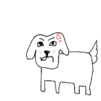 grumpy dog drawing by theartaazt in Artbitrator